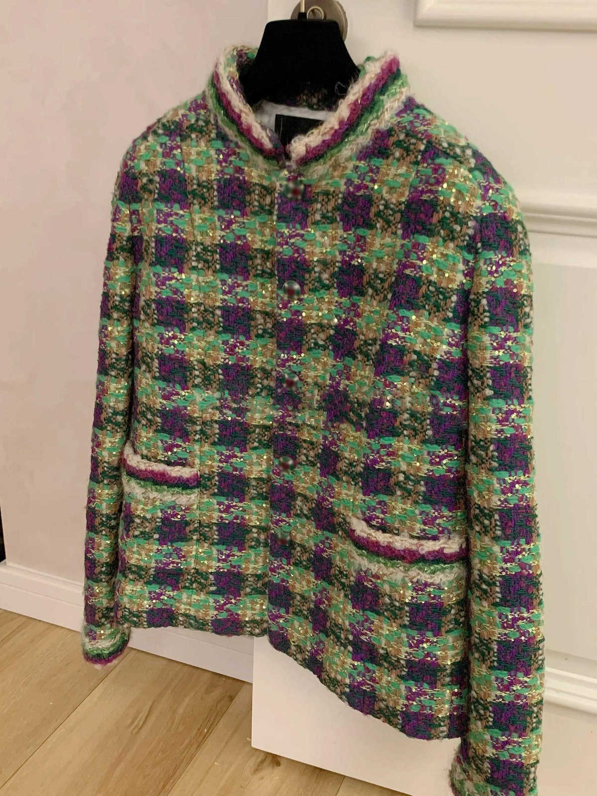 designer Women's Jackets French-style tweed jacket, new collection, year's trendy top, unique and beautiful tweed jacket
