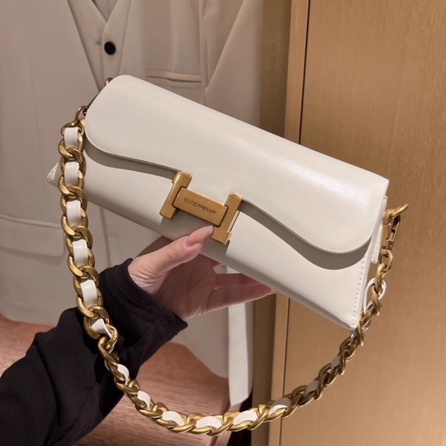 Women's Handbag Genuine Leather Handbag Minimalist Mini Handbag Women's Handbag Chain Underarm Bag Multifunctional Single Shoulder Crossbo