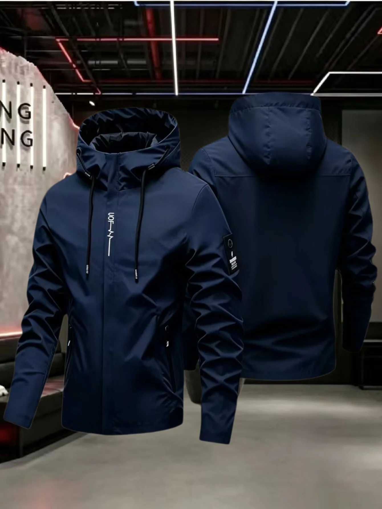 Outdoor Jackets Hoodies 2026 Men's Waterproof and Rainproof Lightweight Hooded Outdoor Raincoat Hiking Windproof Hiking OutdoorT261016