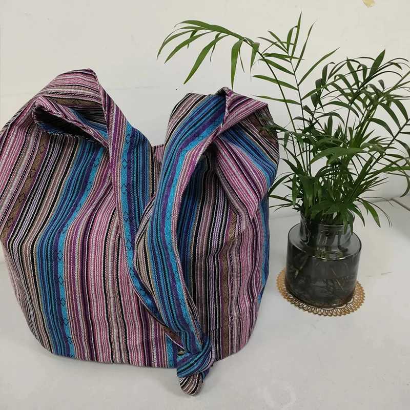 Designer Canvas Totes Chic Vintage Bohen Shoder Bag Ethnic Style Large Capacity Handbag Soft Tote Bag Casual Crossbody Bag Fem Daily J261016