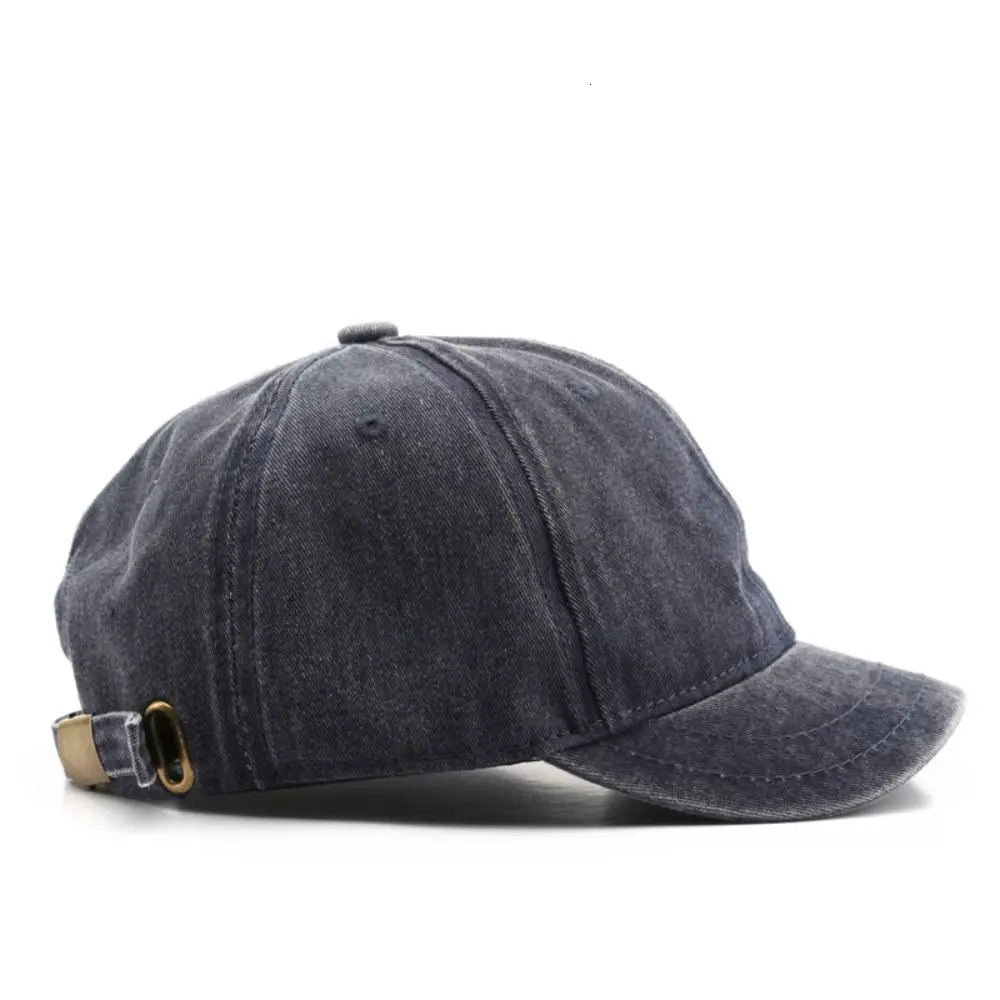 Fashion Short brim Baseball Cap Adjustable Solid Color Bucket Panama Cap Washed Cotton Cap Autumn261016