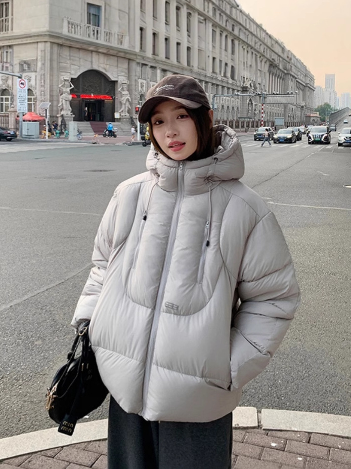 Designer 2026 winter new collection: stylish and trendy short, three-dimensional quilted cotton jacket for women, designed as a couple's outfit