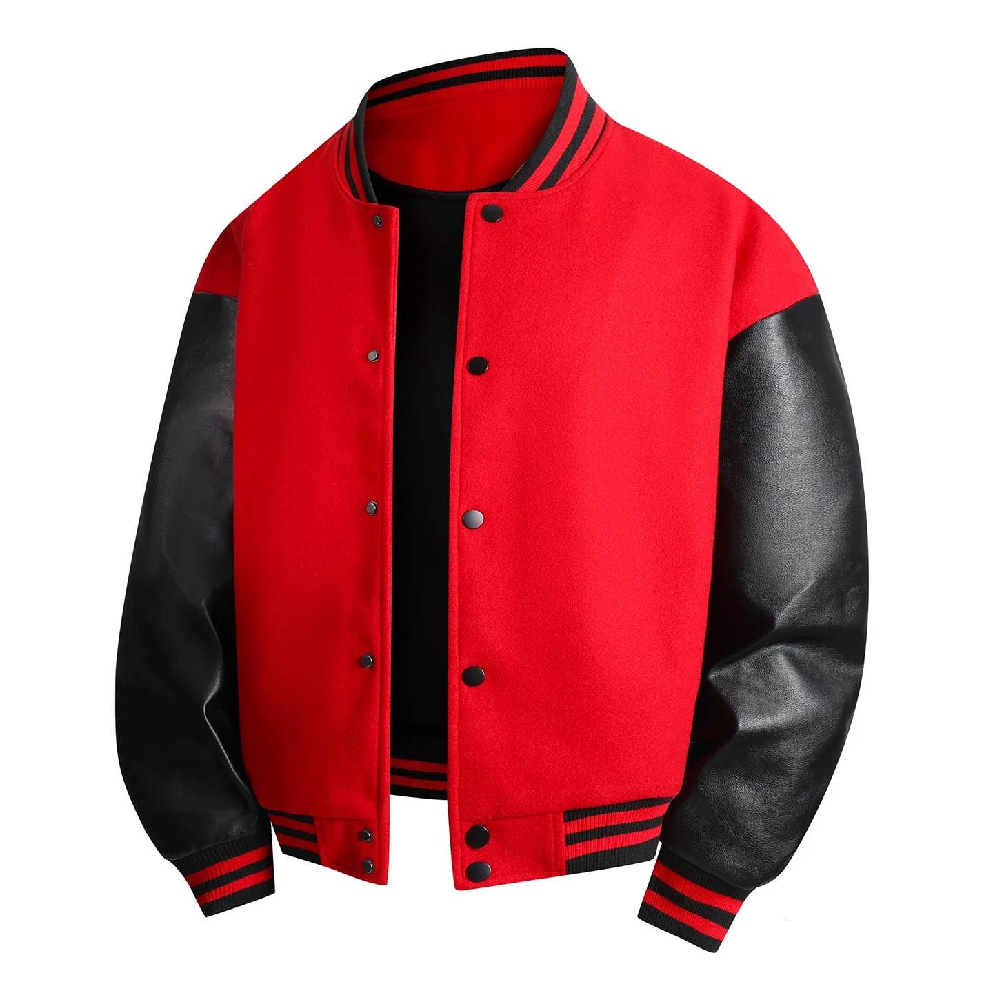 Spring Autumn Men Baseball Jacket Fashion Outwear Male Bomber Jackets Stand Collar Patchwork Single Breasted Coat 261016