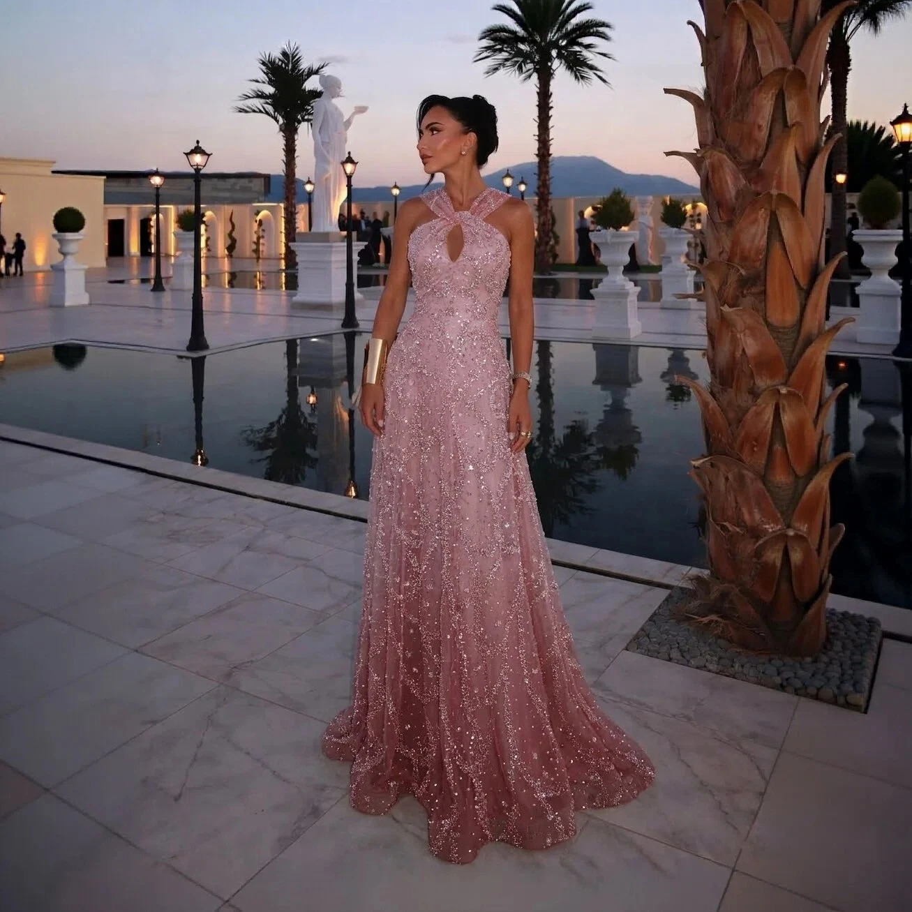 Sharon Said Elegant A Line Evening Dresses Criss-cross y Beaded Women's Formal Wedding Guest Party Gowns SS709 Customized 261015