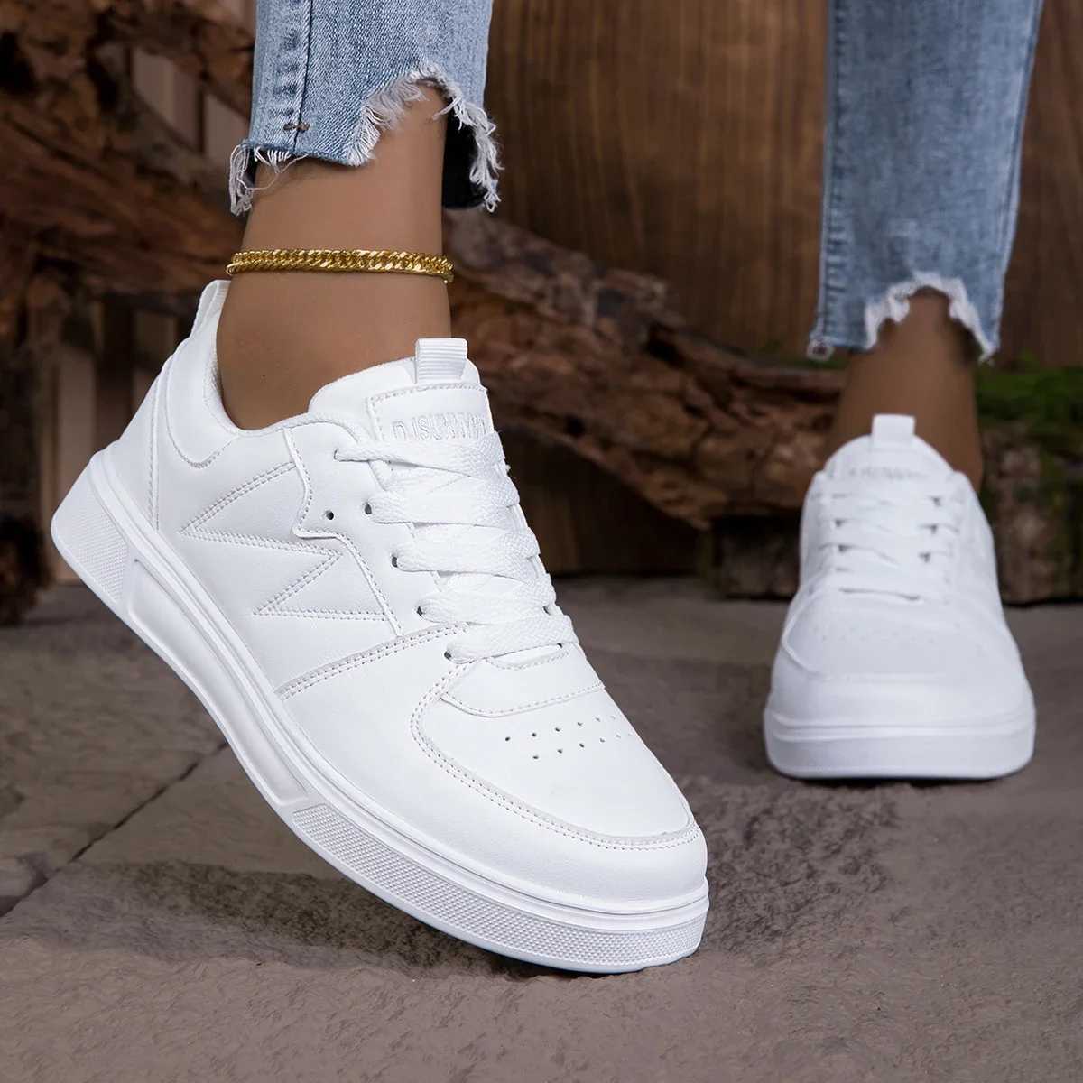 Casual Shoes Fashion Women Casual Shoes Breathable Walking Flat Shoes Sneakers White Female Footwear Sports Running Outdoor Walking For women H26101
