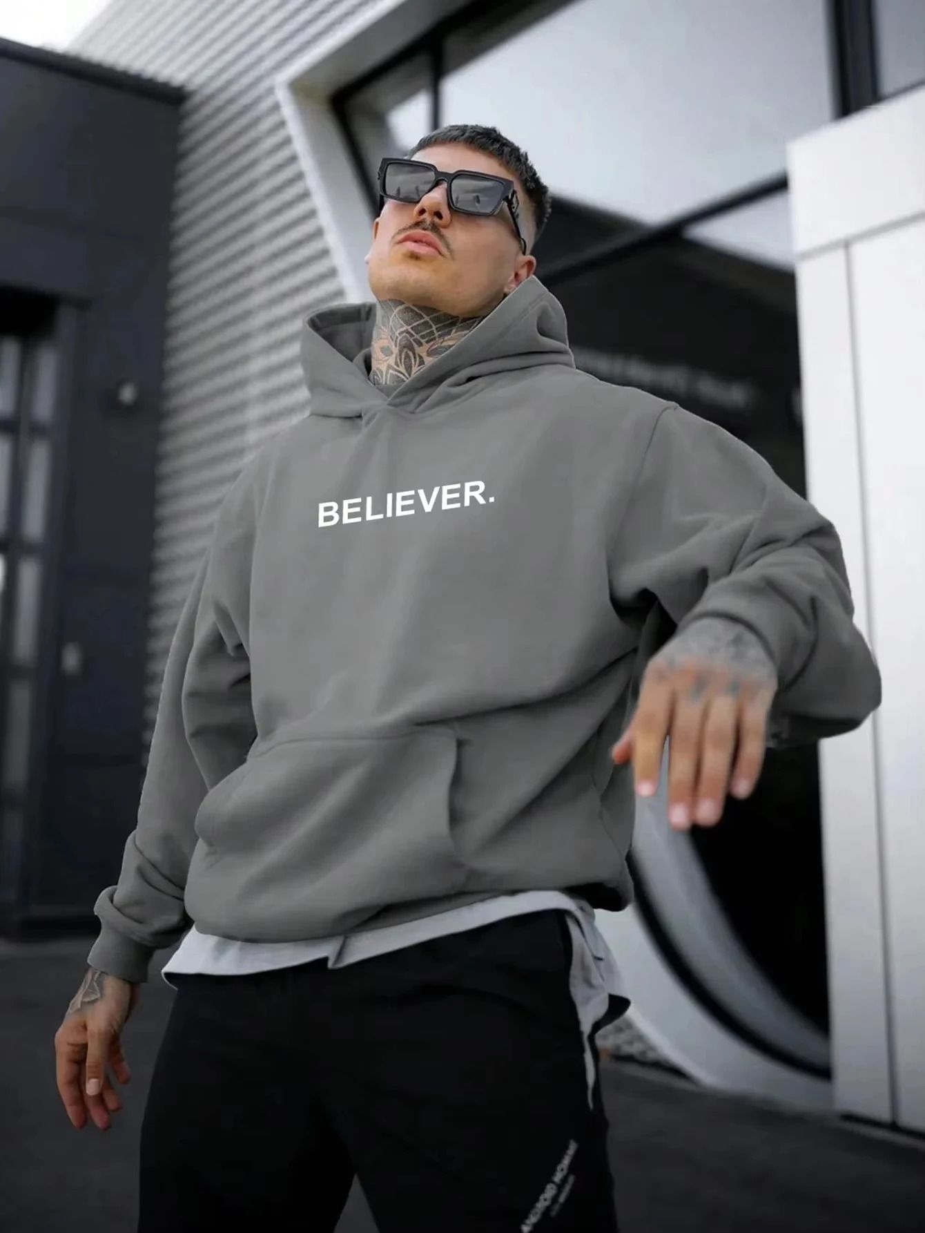 2026 Autumn Winter Hoodie Believer Letter Print Mens Sport Casual Sweatshirts Women Fashion Harajuku Oversized Hoodies 261017