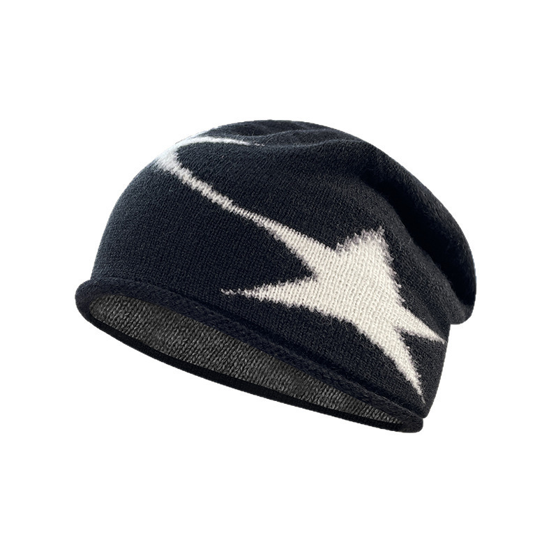 Wholesale Korean 2025 autumn and winter new knitted wool pullover hat with fleece lining, large head circumference, ear-covering, cold-weather beani