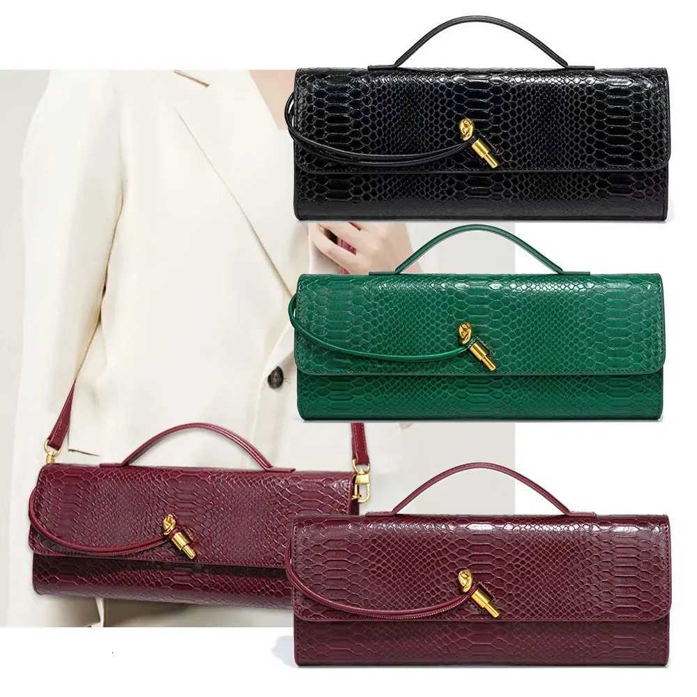 Evening Bags PU Leather Fashion Top-Handle Bag For Women Evening Handbag Long Purse Crocodile Pattern Crossbody Shoulder Bags H261016