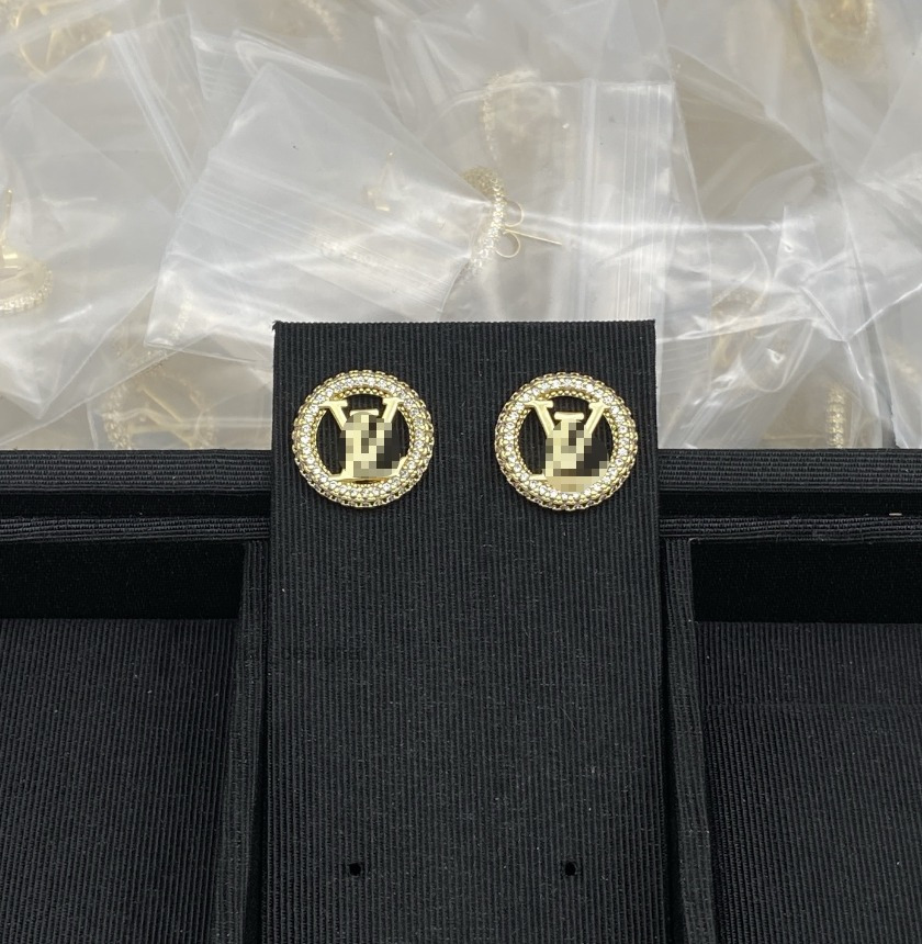 Luxury Cubic Zirconia Stud Earrings for Women Men 18K Real Gold Silver Plated Sparkling Crystal Earrings Designer Simulated Diamond Round with box