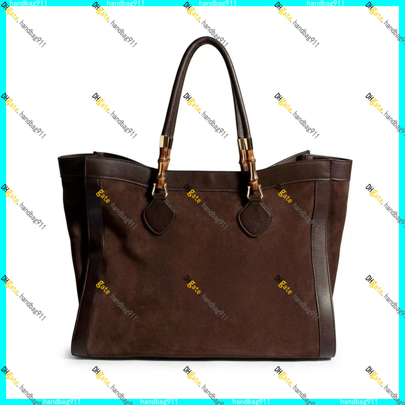 Designer Large Tote Bag 44cm Women Brown Suede Leather Totes Handbag Luxury Shoulder Bag Crossbody Bag Fashion Casual Handbags 10A Top Quality Purse