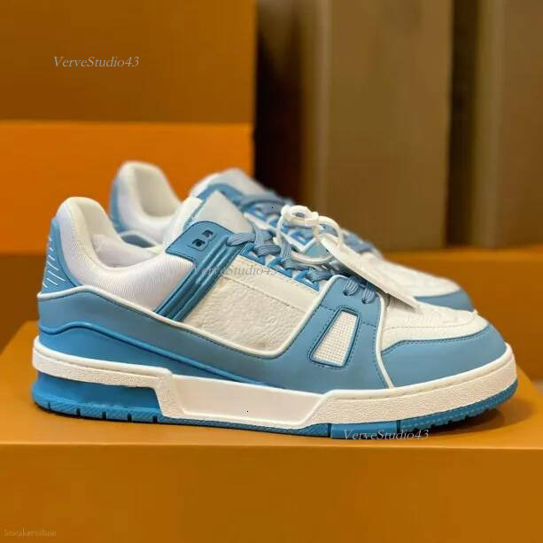 Top Designer louisd shoes flower Skate Sneakers luxury Men Women Casual tennis Shoes Calfskin Platform Trainers Leather Abloh Lace-up lvlyness shoes