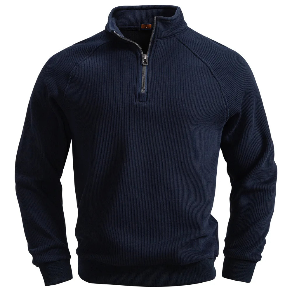 2026 autumn and winter half zipper sweater standup collar mens 261016