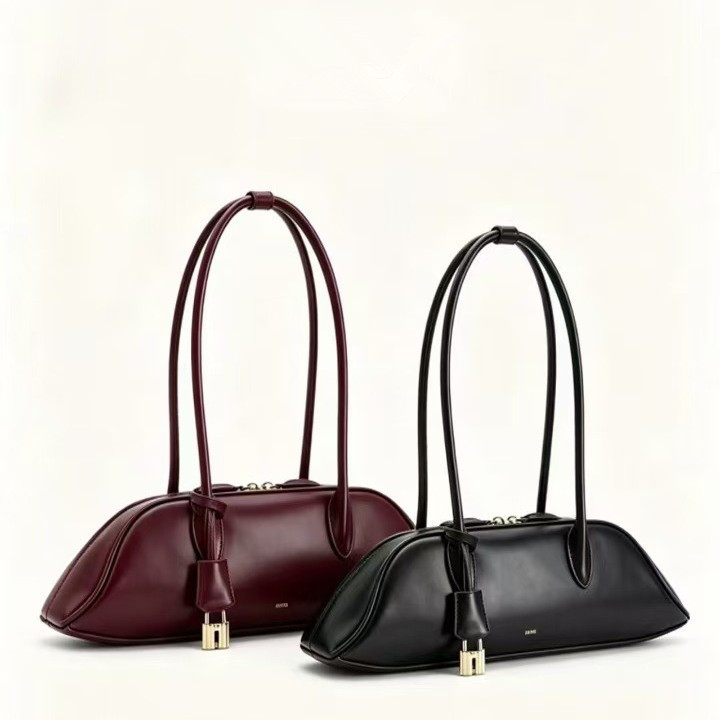 Fashionable retro minimalist single-shoulder bag with large capacity elegant and versatile suitable for carrying across the arm