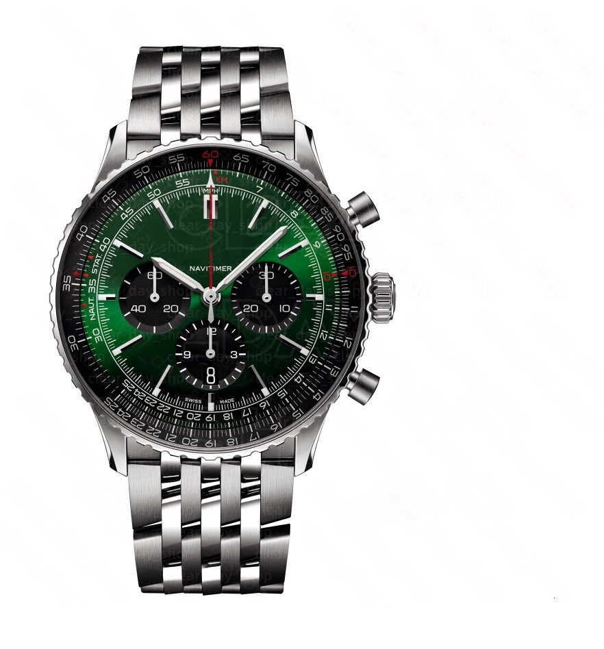 AAA Round Pilot Chronograph Wristwatch Mens Breitlinlyity Watch Designer Watch High Quality Automatic Quartz Breiles Watch Men's Business Leisu