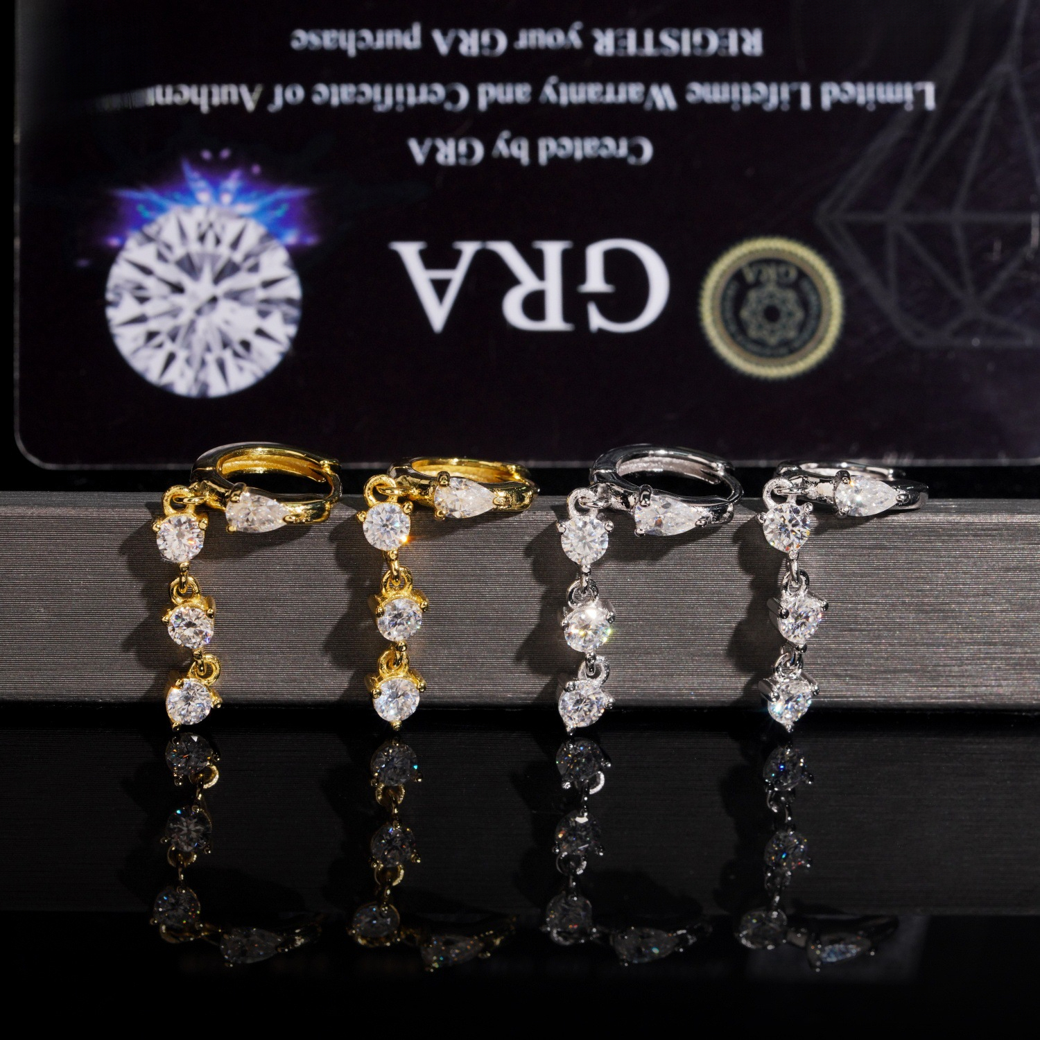 Best-selling simple French-style leaf earrings for women, light luxury niche design, S925 silver inlaid with VVS moissanite water drop pendants