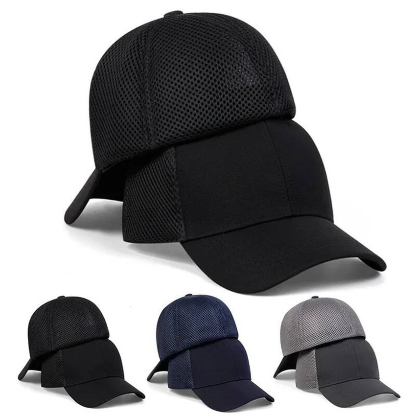 qwBall Cap Summer Breathable Stretch Hats Fitted Solid Color Baseball Outdoor Sports Golf For Women Men duckbill Hip Hop Caps Gorras Baseball ss1