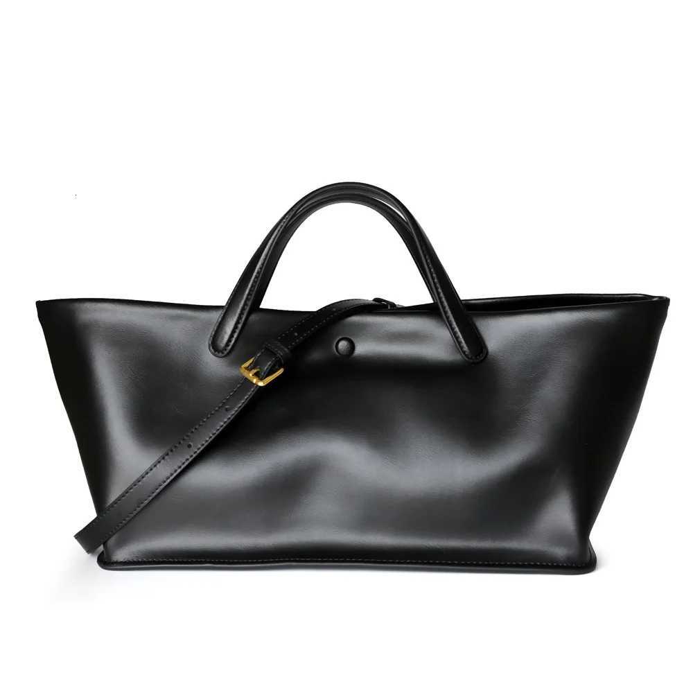 Evening Bags 2026 New Summer Genuine Leather Casual Totes High Quality Women Shoulder Crossbody Bags Ladies Large Commute Handbags Coffee H261016
