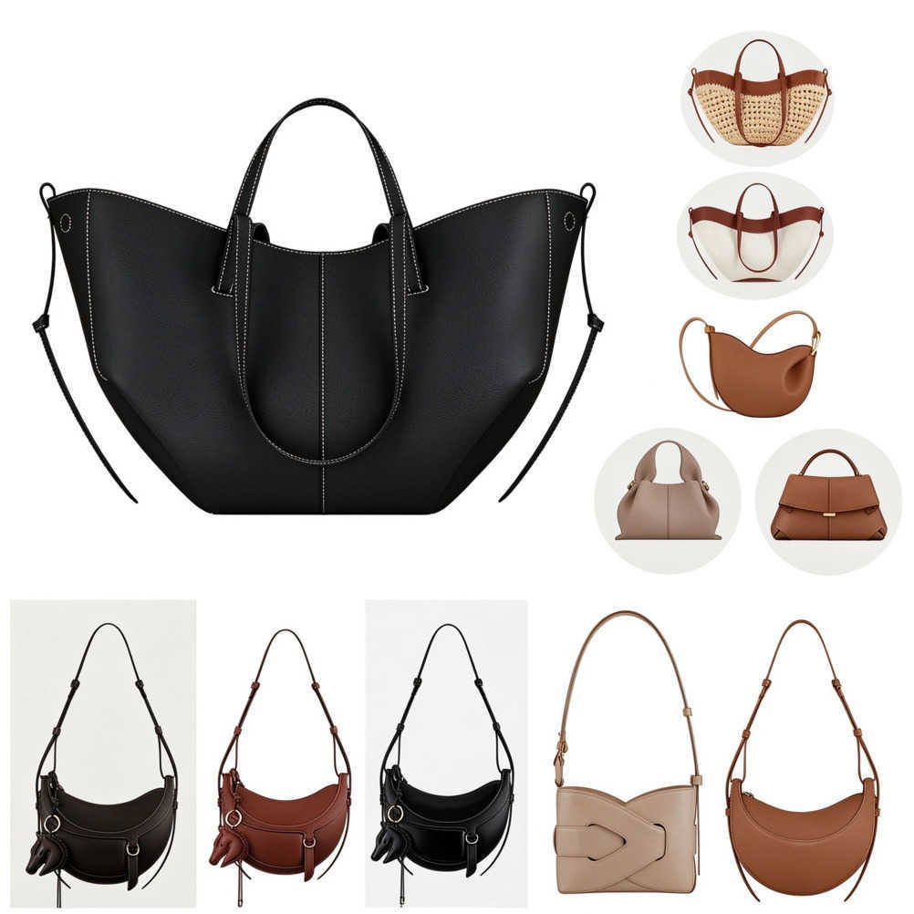 12A Designer Le Cyme Mini Tonca Textured Duo Luxury Shoulder Camel Numero Un Nano Ma Tote Women Cross Body Bags Lady Handbag Leather Bag Half Moon U