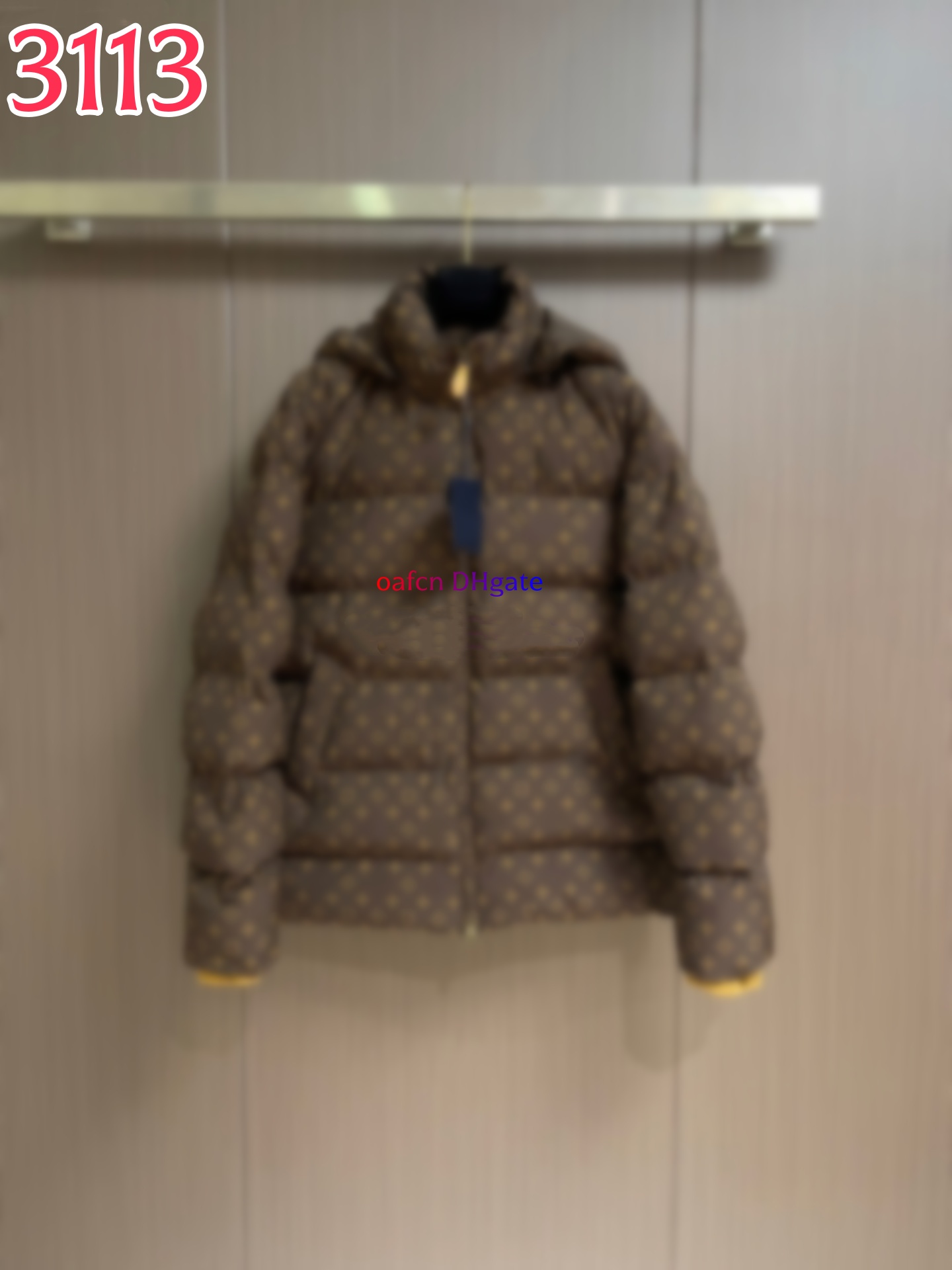 26SS Designer Puffer Jacket Down Jacket Mens Jacket Coats Winter Jacket Parkas Coats Monogram full print presbyopia hooded cotton jacket 3113