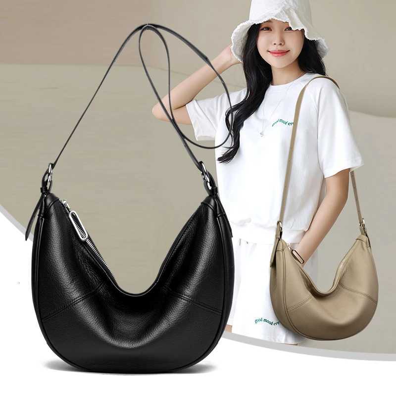 Evening Bags Fashion Hobos 100% Genuine Leather Soft Skin Women Shoulder Bag Classic Elegant Cowhide Lady Crossbody Purse Tote Handbag H261016