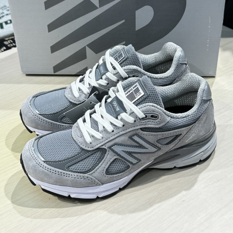 Premium Designer 990v4 American-made Pigskin Running Breathable Versatile, Sporty Dad Shoes, Unisex Commute and Casual Shoes