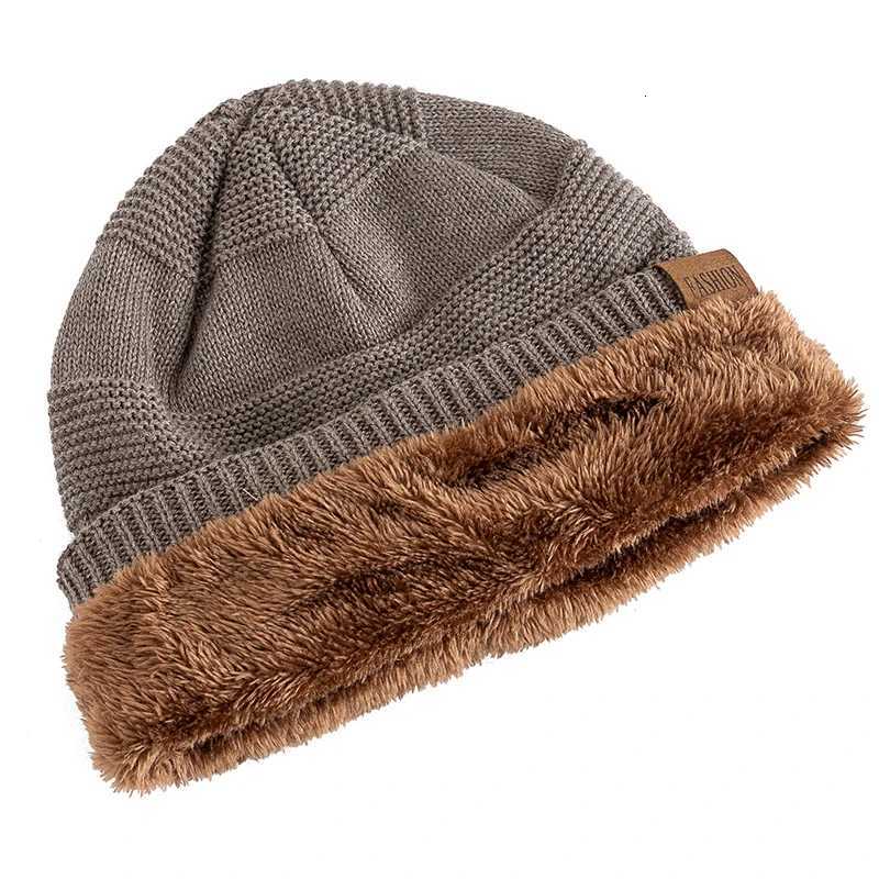 Beanie/Skull Caps Soft Faux Fur Lined Beanie Hat Slouchy Winter Knit Cap Uses for Men Women Casual Outdoor ActivitiesT261017