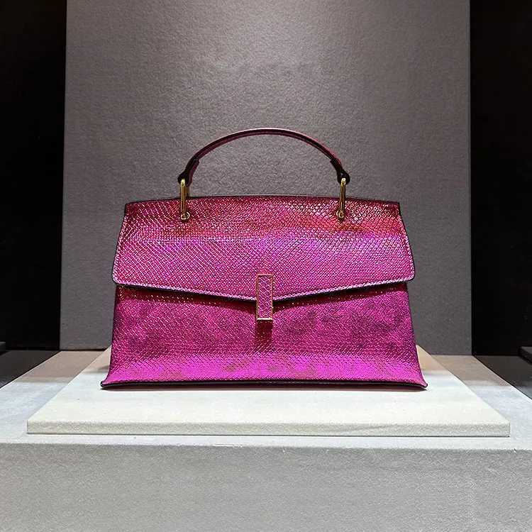 Evening Bags Totes Snake Print Leather Women Bags Fashion Ladies Handbags Shoulder Crossbody Bag Portable Mother Top Handle Tote Bags H261016