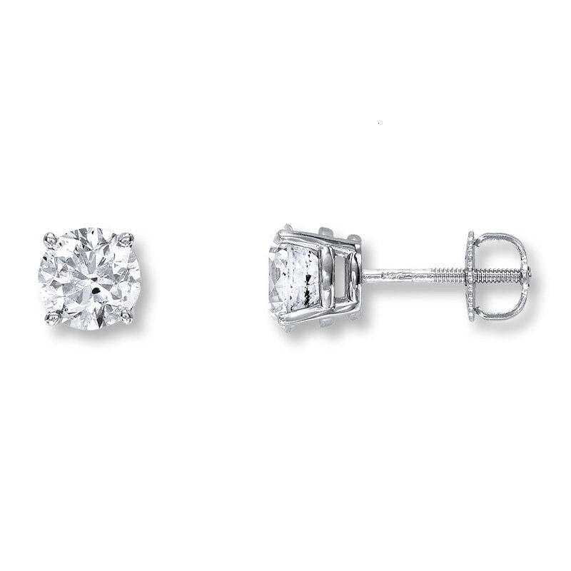 Wholesale Factory Price 10K 14K 18K Solid Real Gold Vvs Moissanite Brilliant Cut Diamond Earrings 2 Ct Round Cut