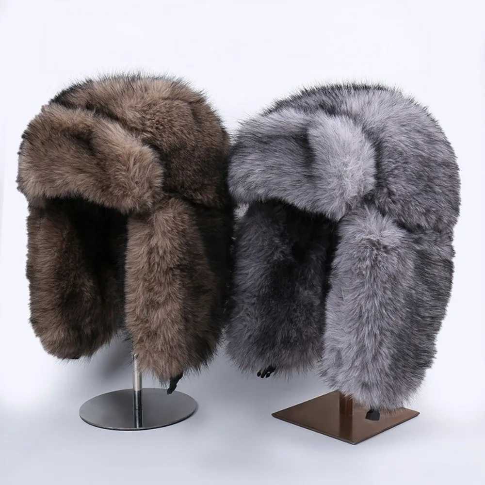 Trapper Hats Winter Warm Thick Bomber Hat Fluffy Windproof Faux Fur Hat Ear Protection Ushanka Hat For Women MenT261017