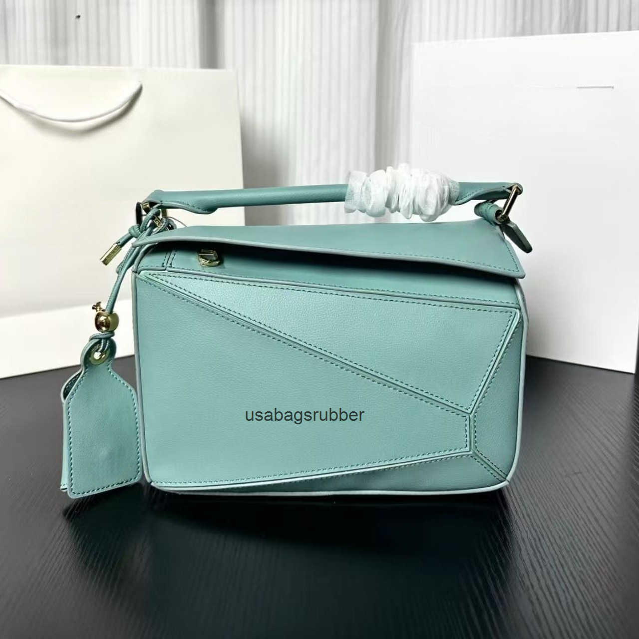 Minimalist Designer Style 26 New Featherlight Leather Geometric Bag Cowhide Light Luxury Single Shoulder Crossbody Handbag for Women