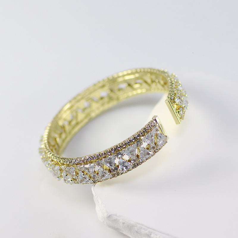 Cross-Border New Style Simulated Green Diamond Brac, European American Light Luxury, Fully Diamond-Encrusted, Jade Cubic Zirconia, High-End And Eleg