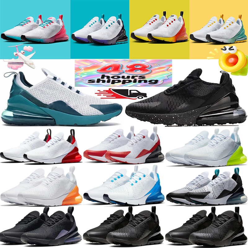 Designer 270s Men Women Casual shoes Black White Grey Red Breathable Mesh Lace Up Round Toe Sneakers Shock Absorbing EVA Midsole Outdoor Casual Spor