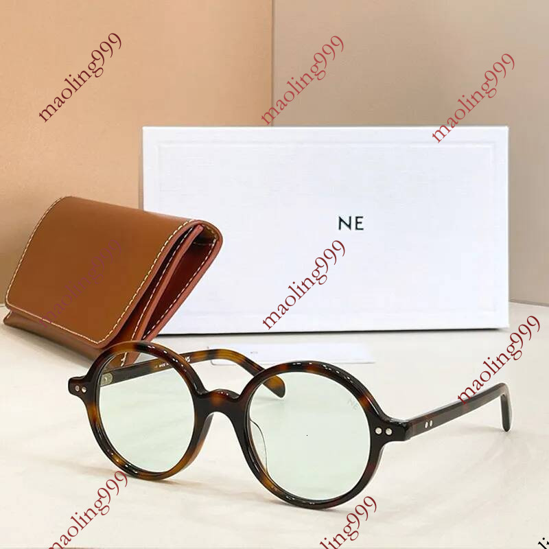 RIFF SUNGLASSES CL40365 Lunettes rondes rétro en acétate pour femmes et hommes, monture en écaille de tortue, verres à la nicotine, fête sur la p