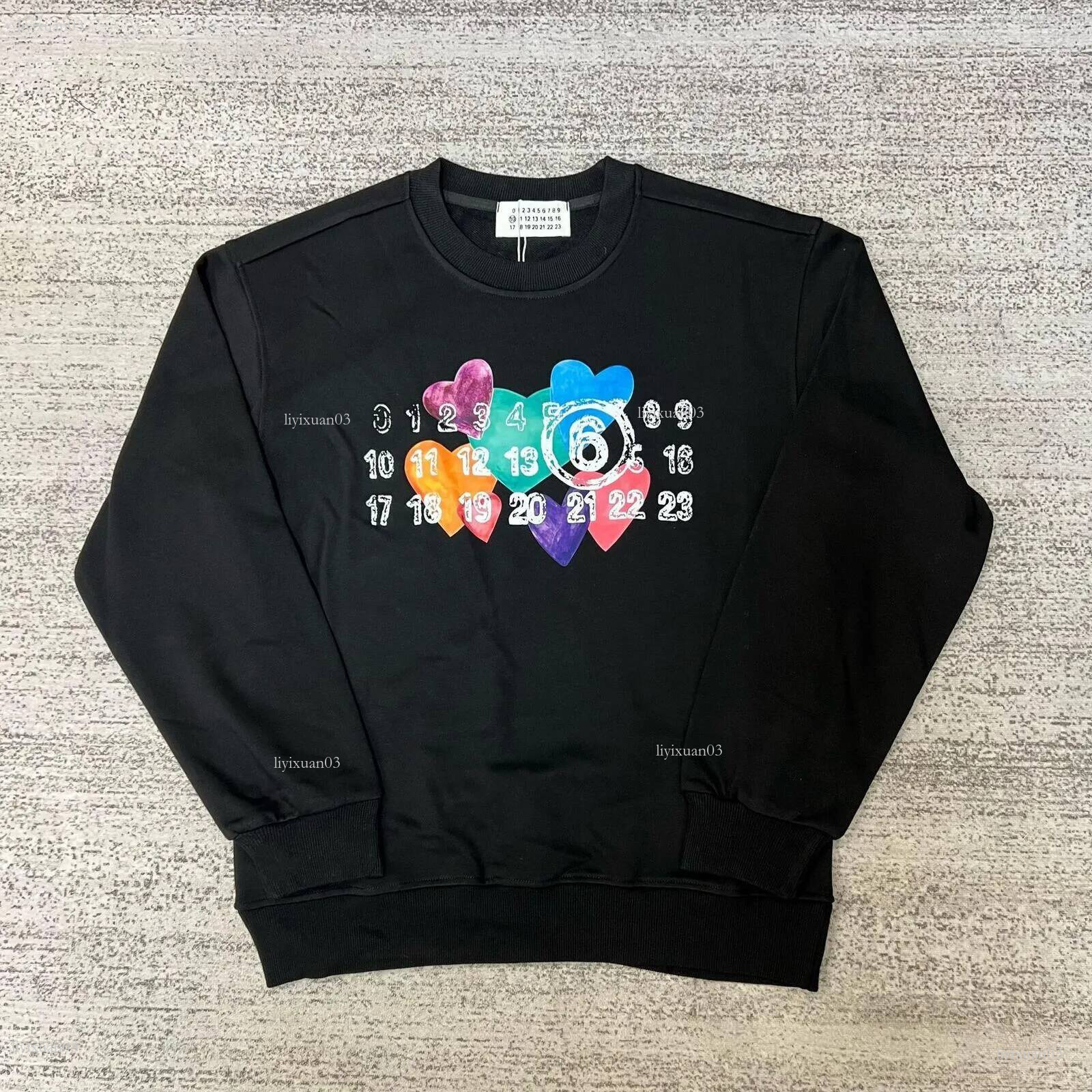 Margeilalies hoodie Men Designer Hoodie Women Y2k Digit Pattern Pullover Long Sleeve T Shirts High Quality Street Wear Luxury Brand Hoodie Margeilal