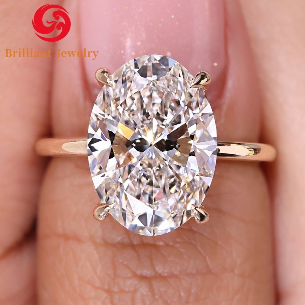 IGI Certified Oval Lab Created Diamond Engagement Ring 5ct D VS1 Lab Grown Diamond 14K 18K Gold Rings for Women Wedding Jewelry