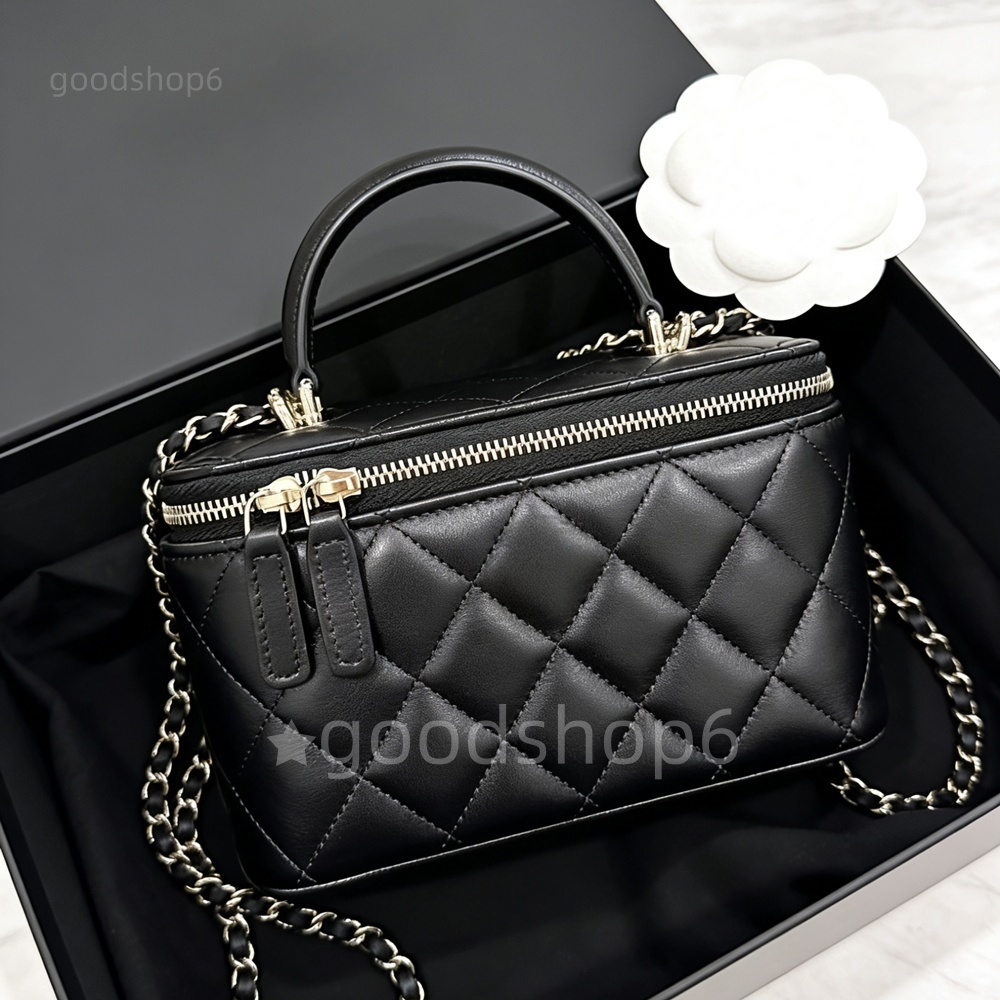 Fashion designer bag makeup bag crossbody bag classic women's makeup bag leather small square bag multifunctional wallet mini card bag