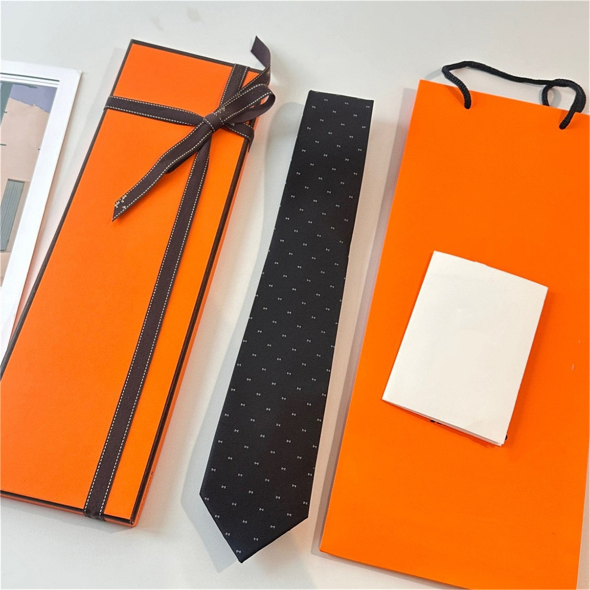 2026 Fashion Aldult Jacquard Party Wedding Business Woven Design Hawaii Neck Ties box New Neck Ties High Quality Letter 100% Tie Silk black blue 917