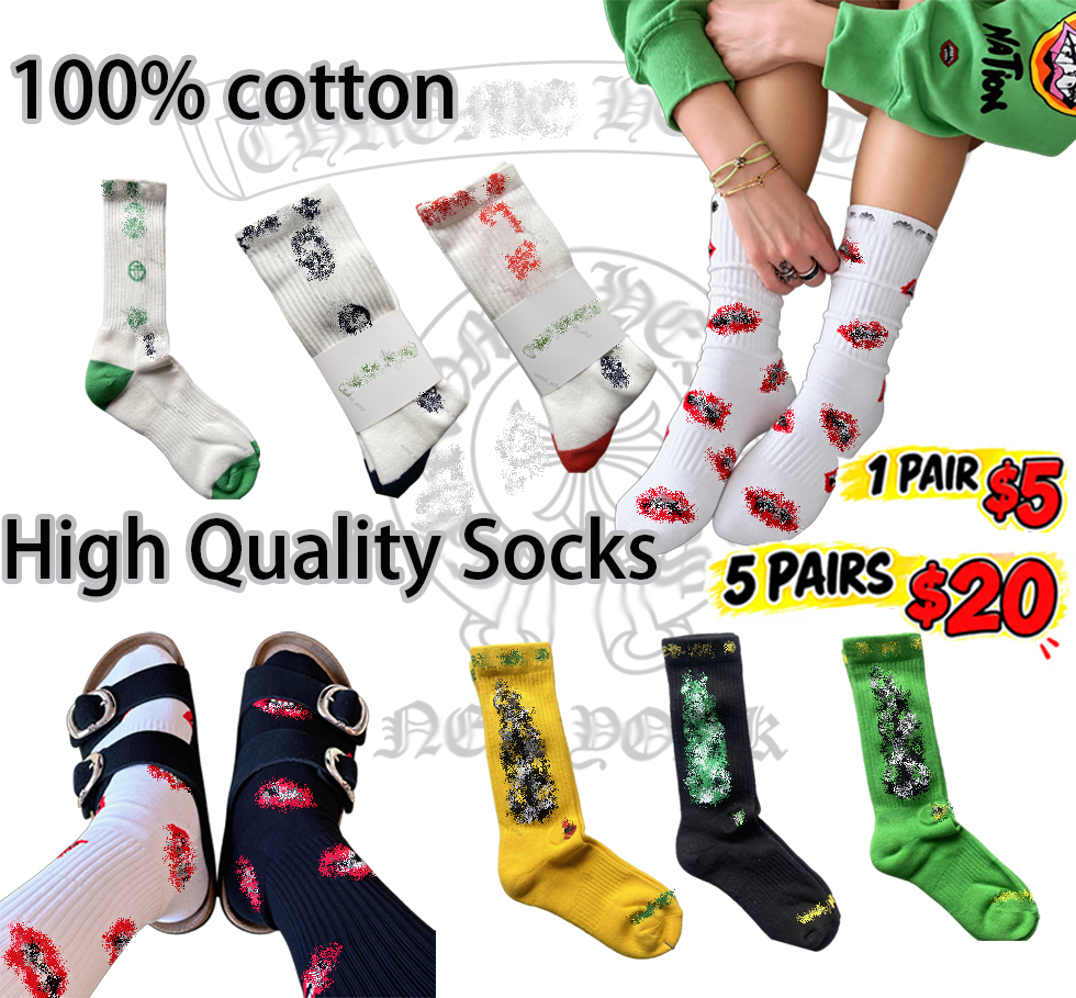 Socks Chrome Socks Mens Designer Socks Crome Socks For Autumn And Winter Warmth Mens Womens Long White Socks Personalized Embroidery Designers Sport