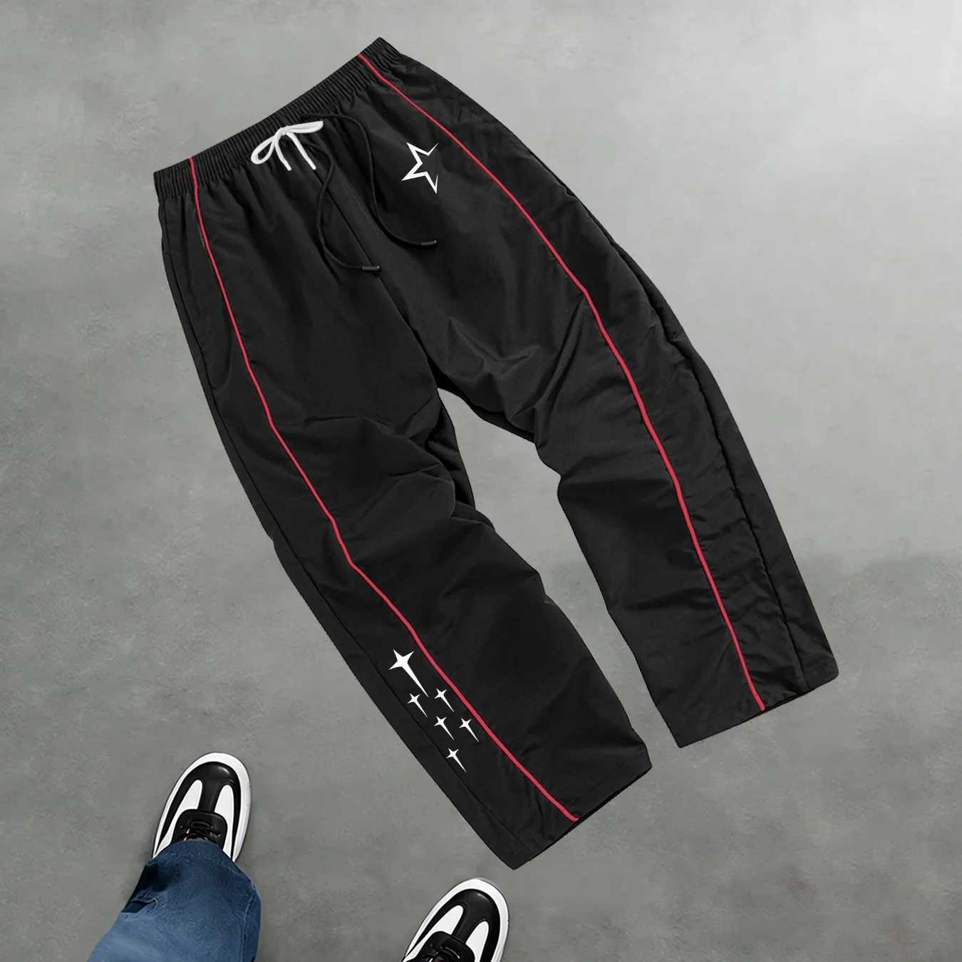 2026 New Men's Star Print Casual Sports Trouser Spring And Summer Fitness Training Trousers Suitable For Everyday Trendy Outfits S2610161BJJ