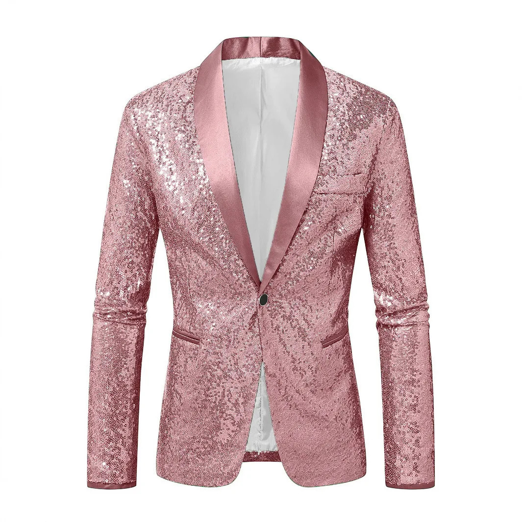 Multi Colors Fashionable Glitter Suit Jacket for Men Party Nightclub Stage Performance Banquet Multi Colored Blaser Masculino 261015
