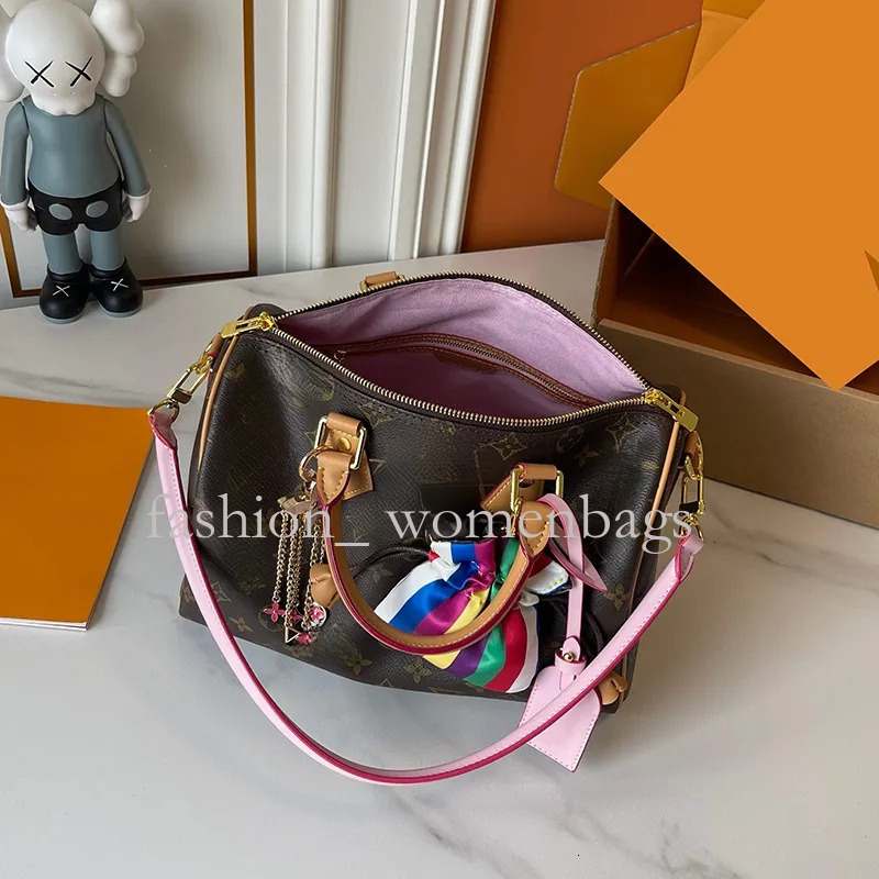 Luxurys Classic Designer women bags Speedies Shoulder handbag Ostrich Leather Pillow Handbag purses Designers woman Clutch Wallet Tote Boston Bags