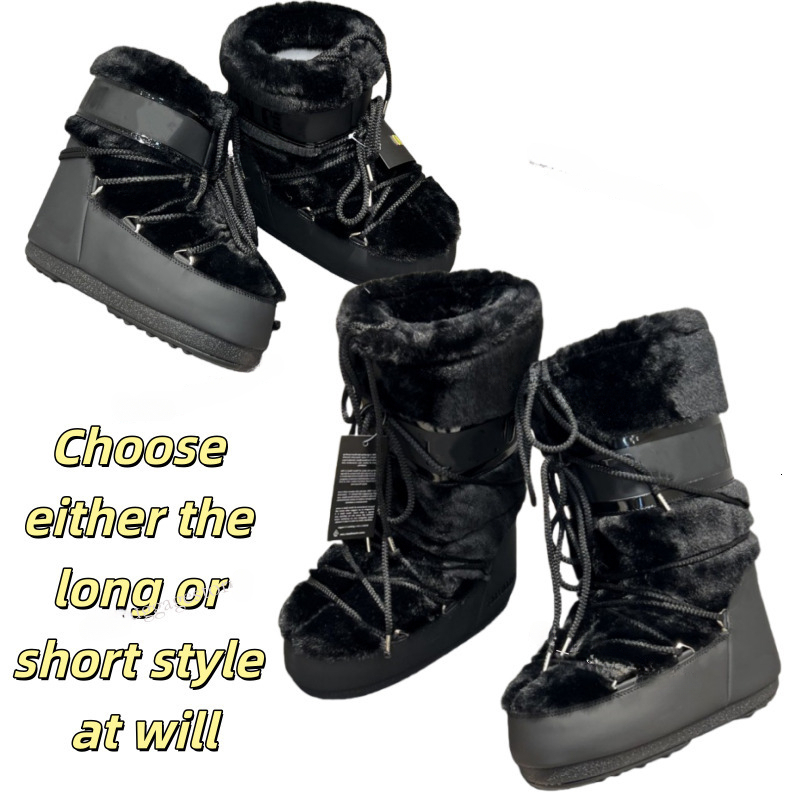 moonnboots fur Fleece Boots Black white Nylon Boots Top quality designer boots womens platform booties winter boot snow Tasman Tazz mustard Top Knee