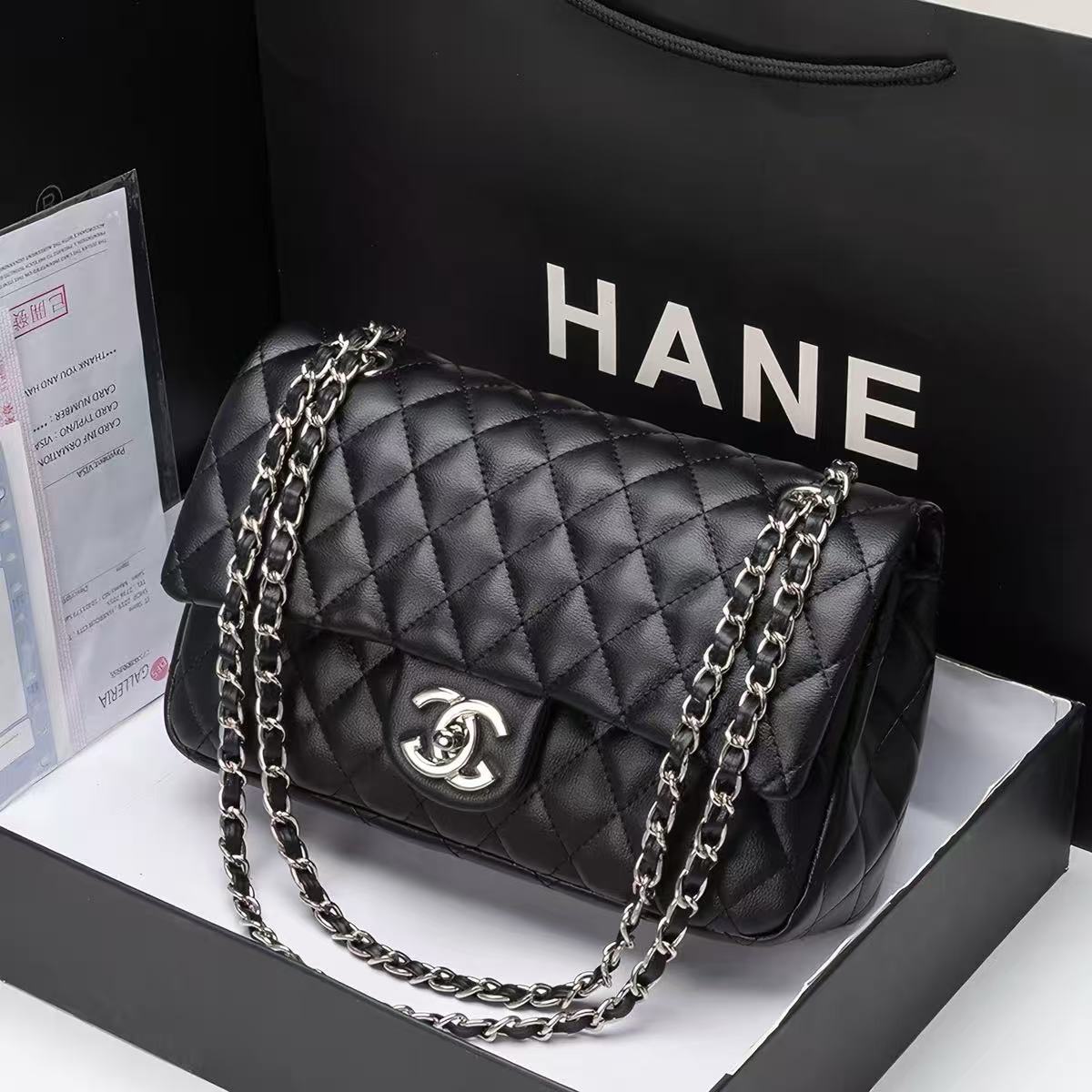 Top Designer Handbag Shouder Chain Bag Cutch Fap Tote Bags Waet Check Veour Thread C Purse Doube Letters Soid Hasp Waist Square Stripes Women handba