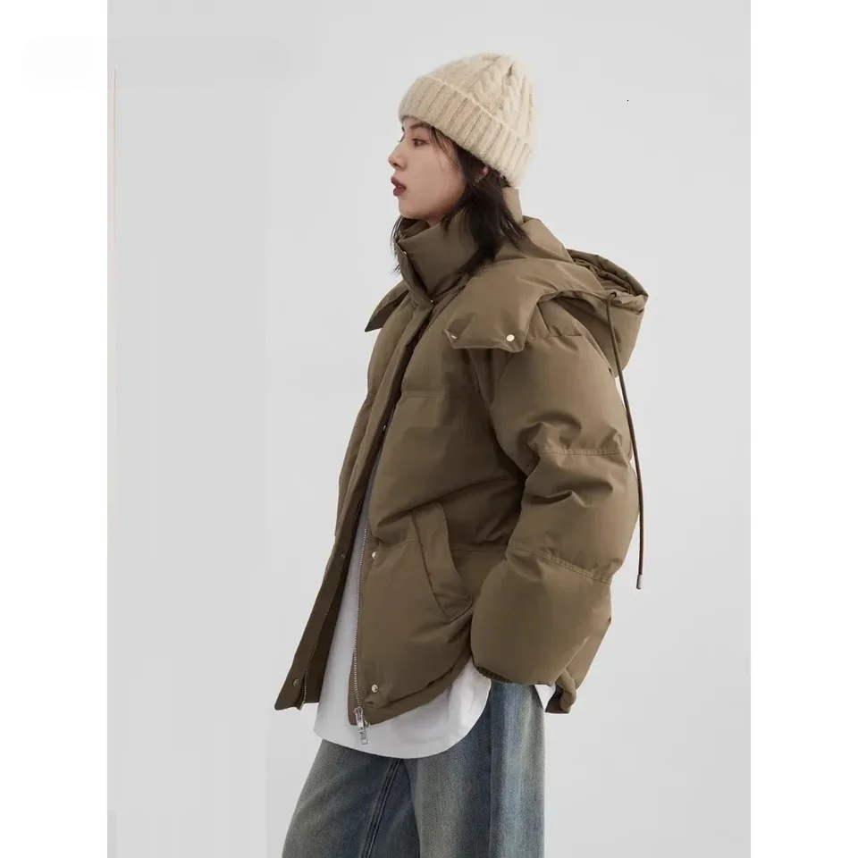 Women Puffer Down Jacket Coat CHIC VEN Women Coat Solid Warm Jacket New 90 White Duck Down Windproof Hooded Female Overcoat Winter