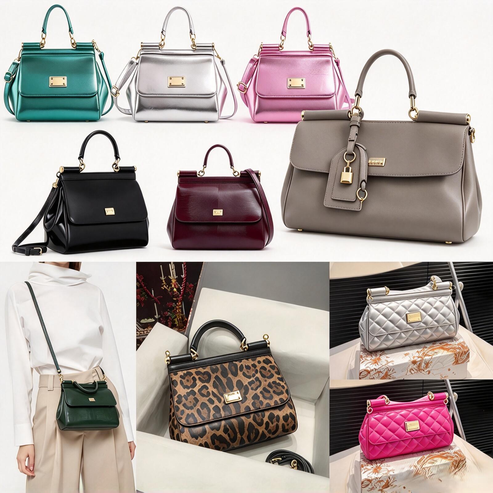DG bag Mirror Quality designer purse Sicily bag Women Designer Handbag Top Handle Flapdolce bag Womens Bag Cross Body Daily commuting Versatile 18cm