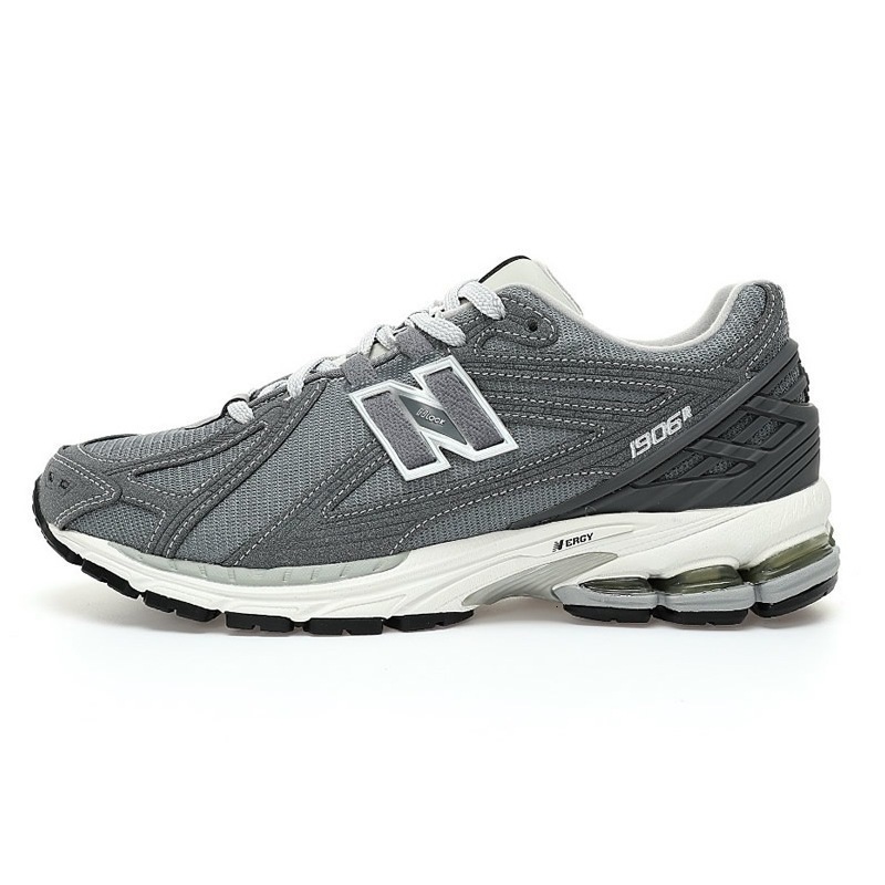 Premium Designer Retro Liquid Silver Mesh Low-top 1906R Dad Sneakers Thick Soled Cushioned Unisex Casual Footwear