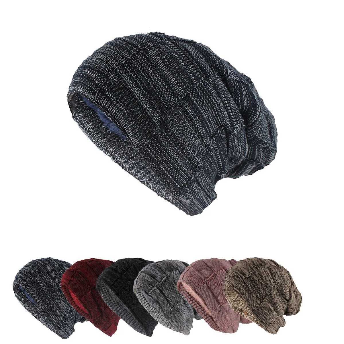 Beanie/Skull Caps New Unisex Winter Beanie Hat Warm Knitted Solid Skullies Woolen Outdoor Casual Warmth for Men And Women Fashion Thick HatsT261017