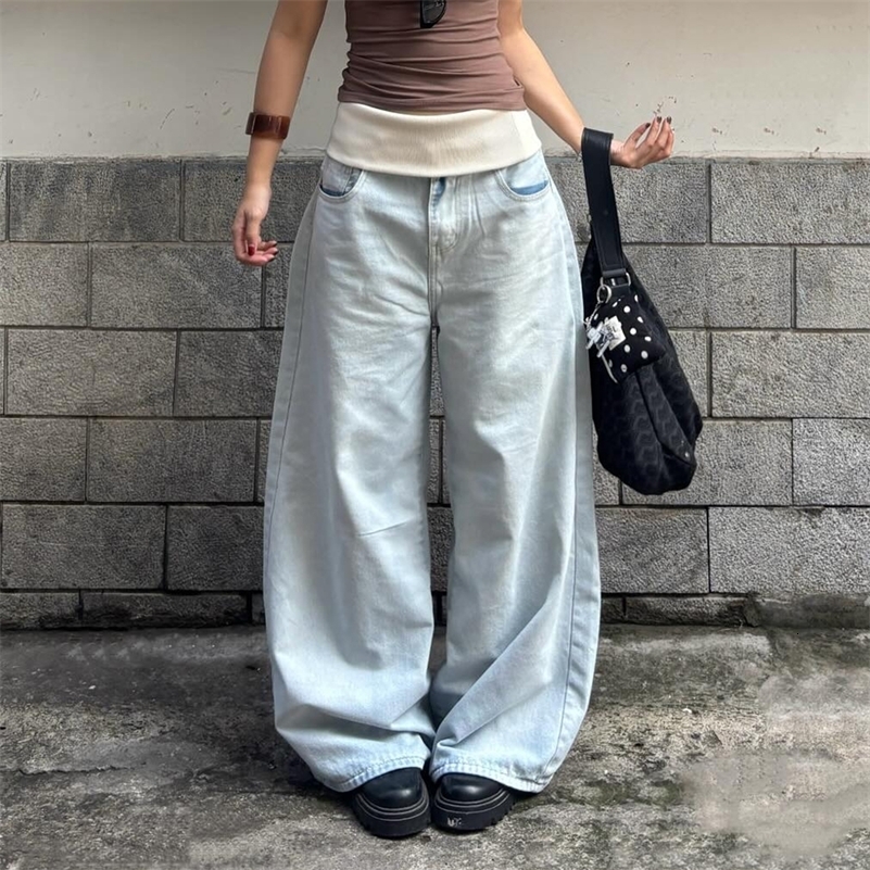 SUCHCUTE Streetwear Low Waisted Casual Straight-Leg Jeans Y2K Baggy Denim Pants Woman Long Trousers Summer Clothing Harajuku 261016