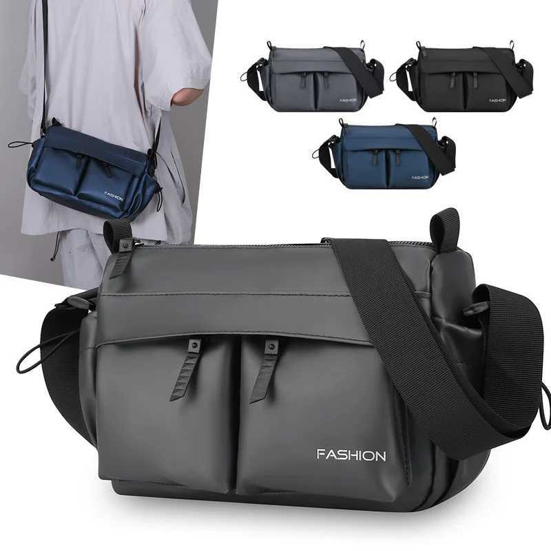 Shoulder Bags New Men's Crossbody Bag Large Capacity Fashionable Commuting Shoulder Bag Korean Version Commuting Trend Small Square Bag H261016