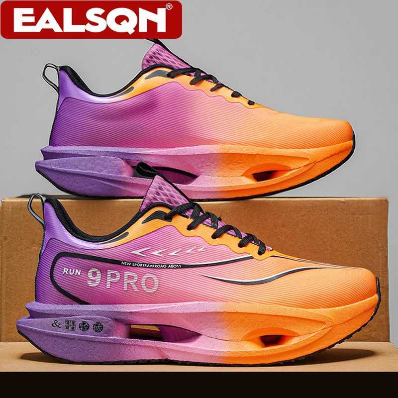 Casual Shoes Men's Trail Marathon Running Shoes Breathable Mesh Lightweight Sneakers Anti-slip Shock Absorption Outdoor Athletic Sports Shoes H